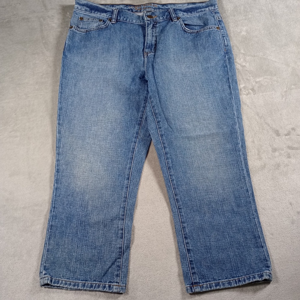 Lauren Jeans Co Ralph Lauren Capris Womens 10 Blue Denim Cropped Straight Leg